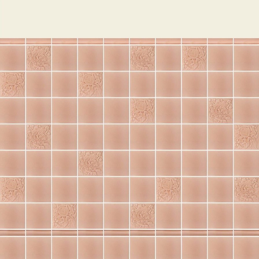 Furnishings House of Hackney Tiles | Artemis Hibiscus Relief Tiles-Blush