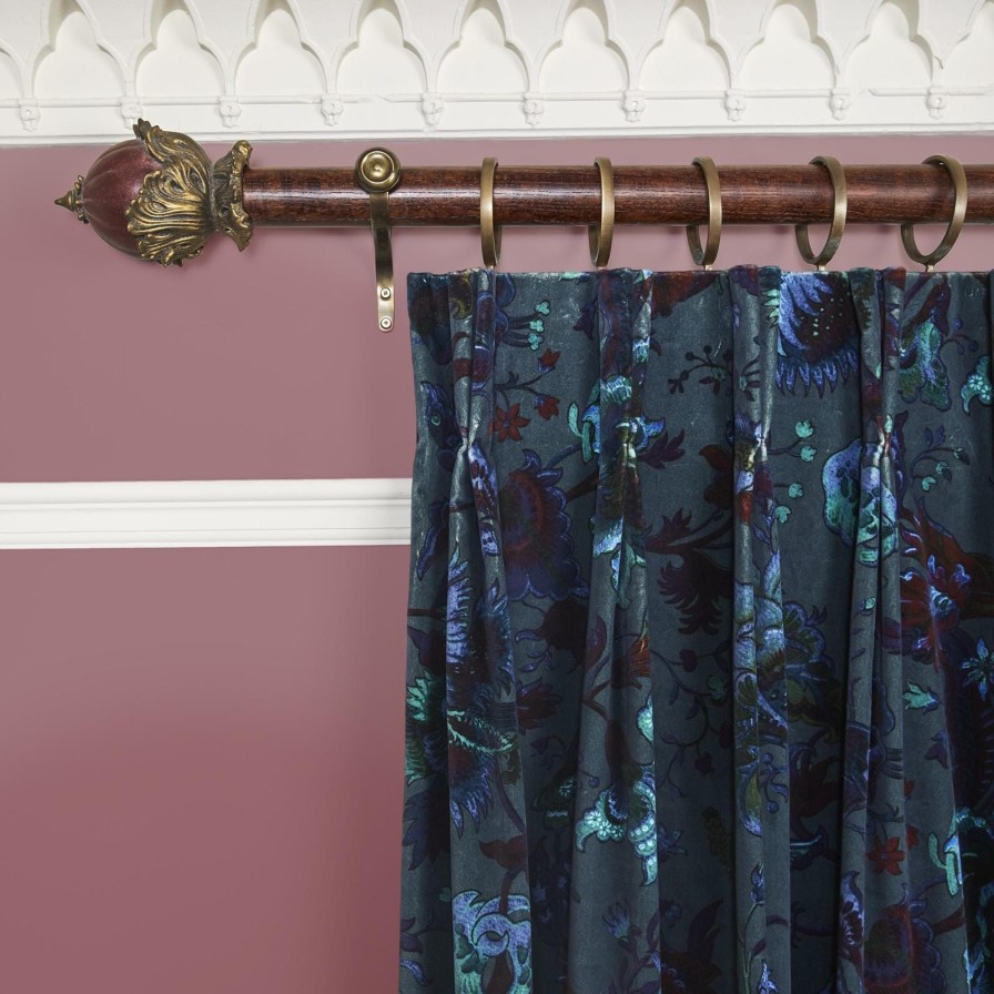Fabric House of Hackney | Majorelle Velvet Curtain-Petrol