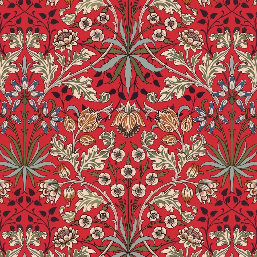 Wallpaper House of Hackney | Hyacinth Wallpaper-Scarlet Red