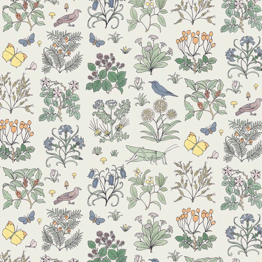 Wallpaper House of Hackney | Voysey'S Garden Wallpaper-Off White