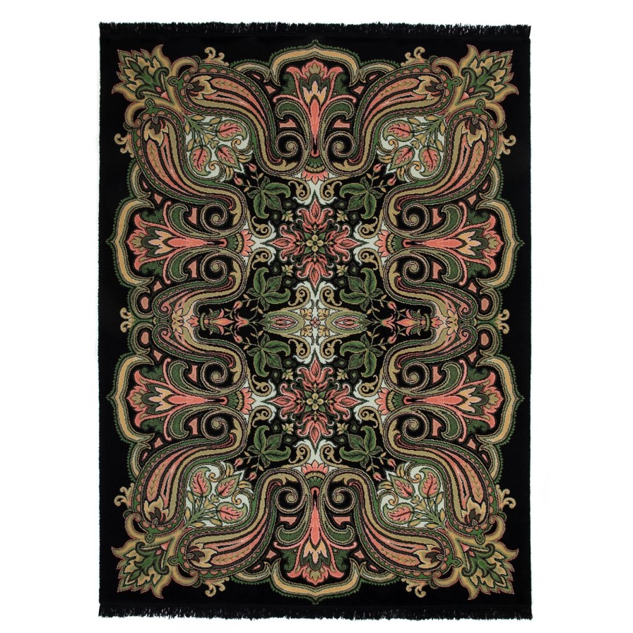 Furnishings House of Hackney Rugs | Labyrinth Rug-Noir