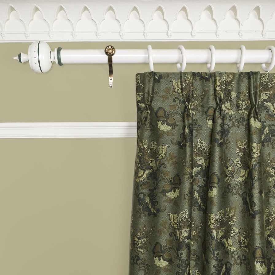 Fabric House of Hackney | Persephone Jacquard Curtain-Verdigris