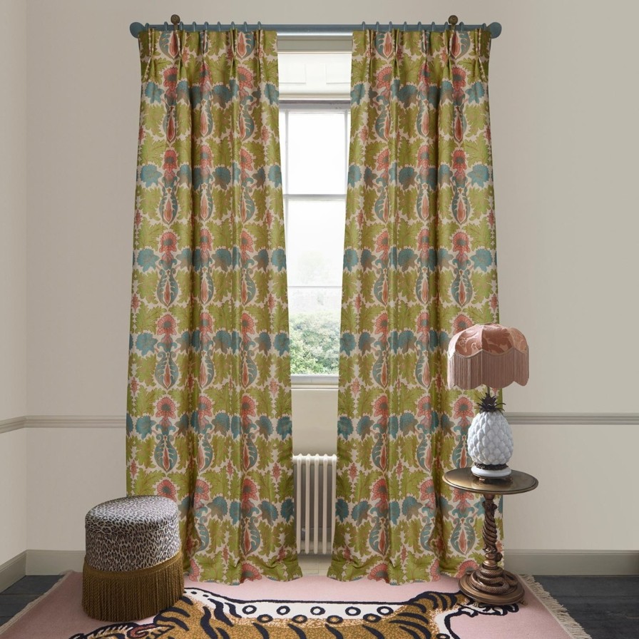 Fabric House of Hackney | Emania Cotton Linen Curtain-Tourmaline
