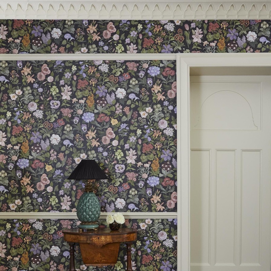 Wallpaper House of Hackney | Floralia Wallpaper-Noir