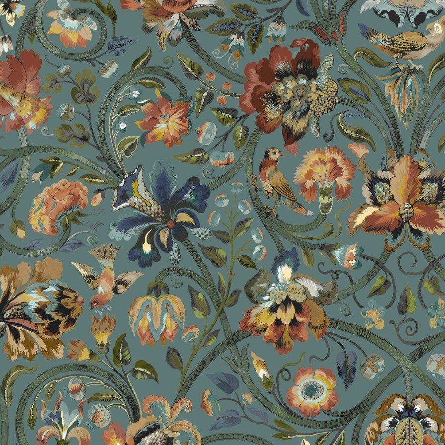 Wallpaper House of Hackney | Gaia Wallpaper-Prussian Blue