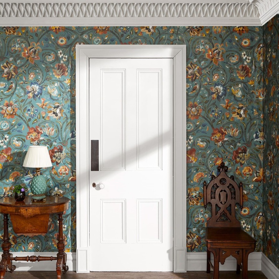 Wallpaper House of Hackney | Gaia Wallpaper-Prussian Blue