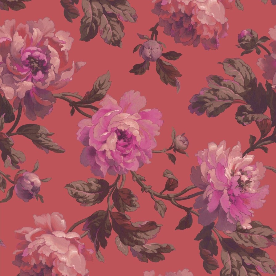 Wallpaper House of Hackney | Peoneden Wallpaper-Chinese Red