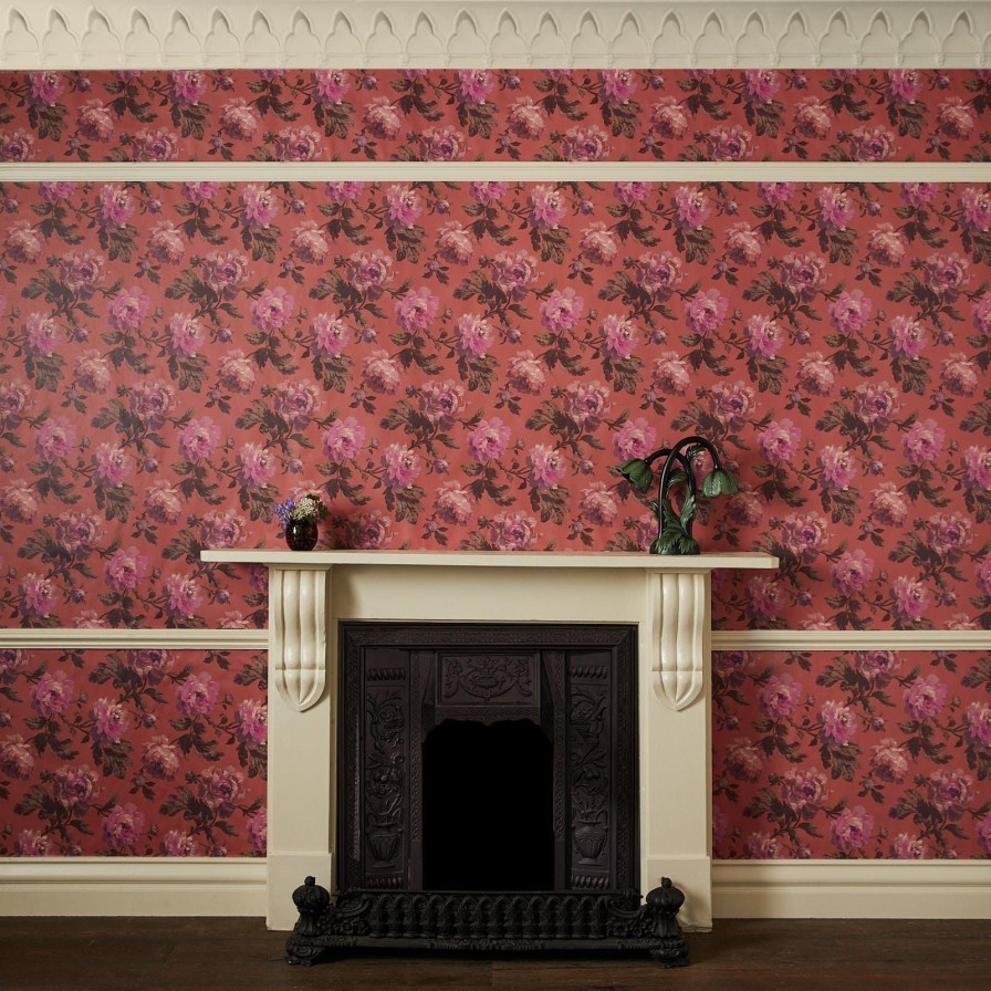 Wallpaper House of Hackney | Peoneden Wallpaper-Chinese Red