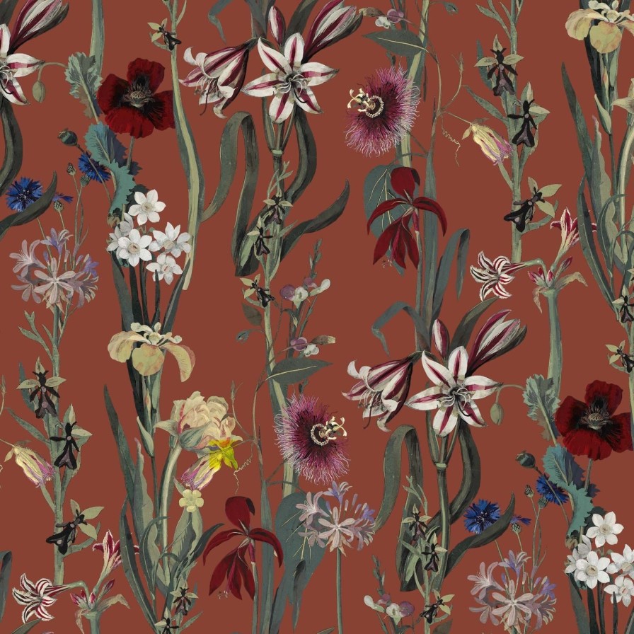 Wallpaper House of Hackney | Flora Delanica Wallpaper-Clay