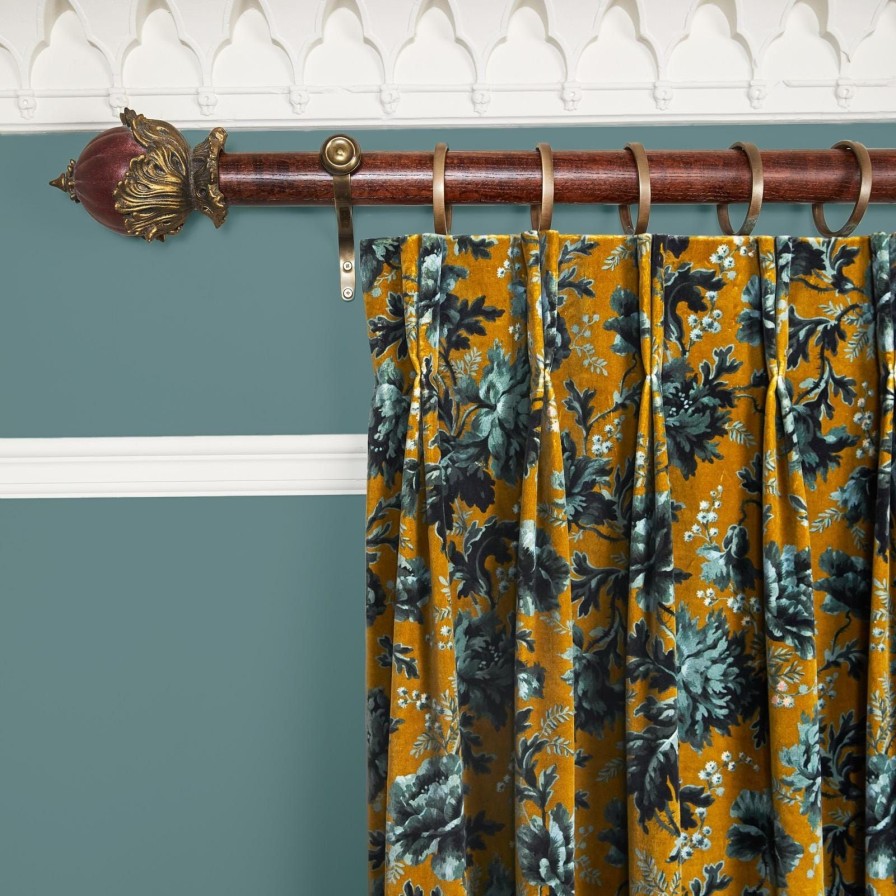 Fabric House of Hackney | Opia Velvet Curtain-Bronze