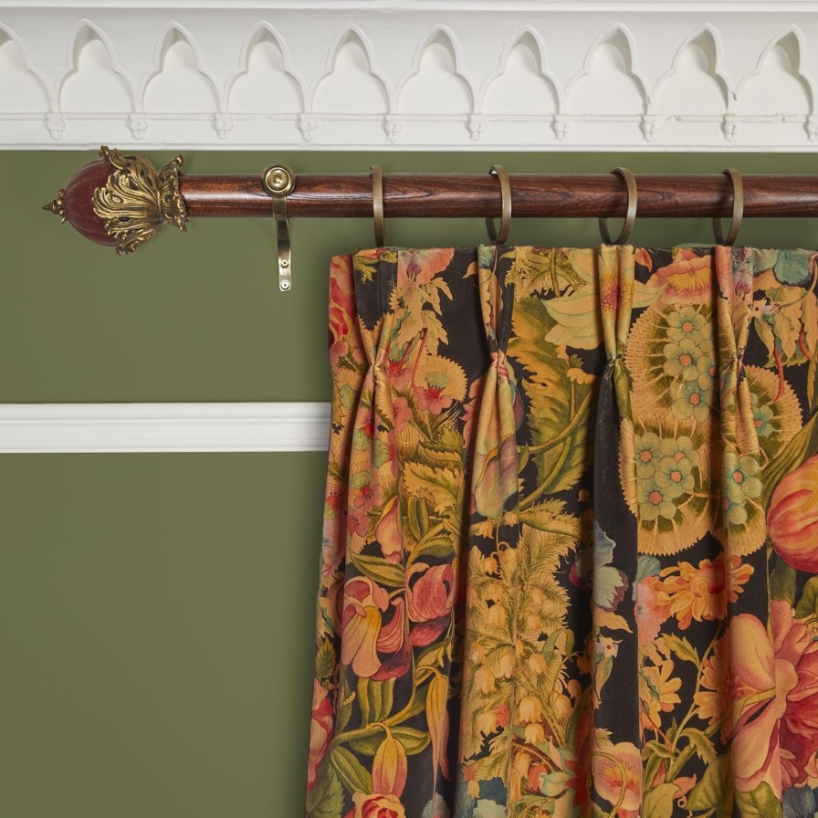 Fabric House of Hackney | Amatoria Velvet Curtain-Noir
