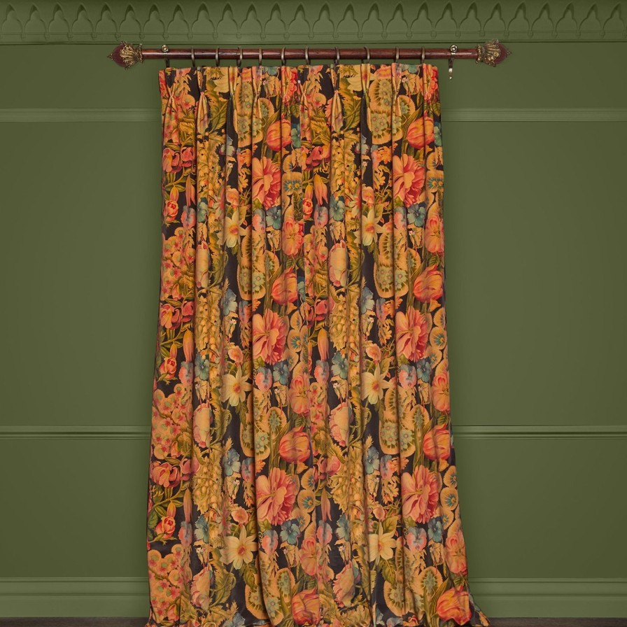 Fabric House of Hackney | Amatoria Velvet Curtain-Noir