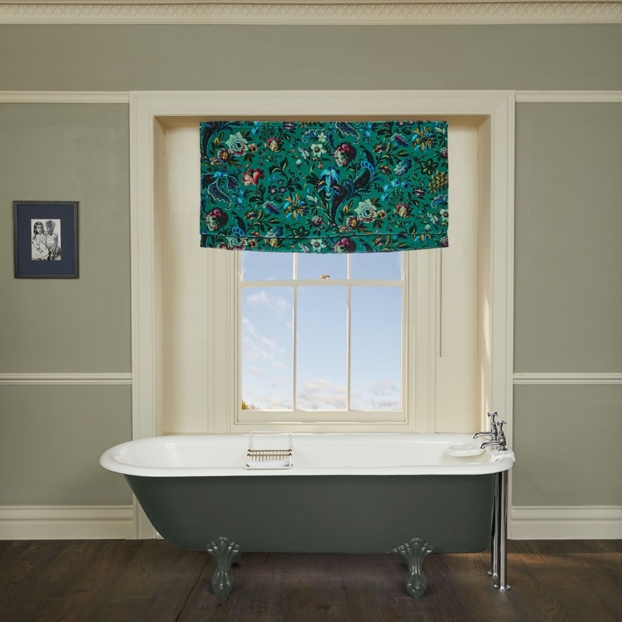 Fabric House of Hackney | Florika Velvet Blind-Petrol