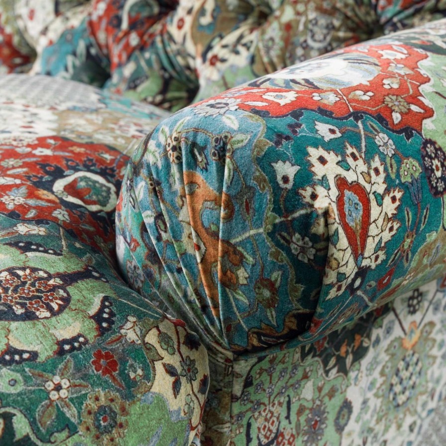 Furnishings House of Hackney Sofas | Caspar Palissy Pillow Cushion 3-Seater Sofa-Forest