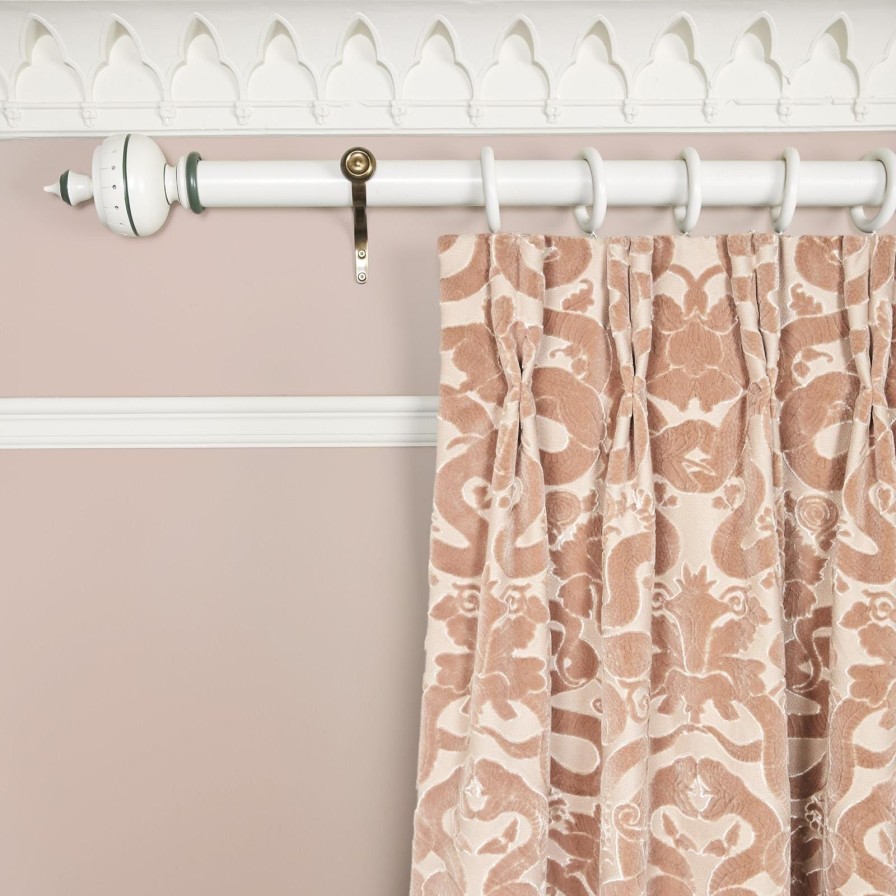 Fabric House of Hackney | Anaconda Velvet Curtain-Dusky Pink